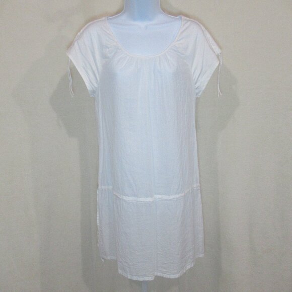 H&M Conscious Collection White Peasant Tunic Top | Size 6 - Picture 1 of 10